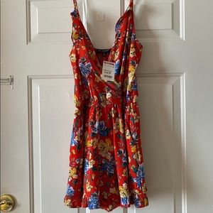 Spaghetti strap floral romper